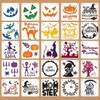 25Pcs Halloween Stencils for Painting, Pumpkin Stencils 6×6 Inch