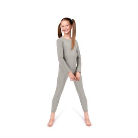 Rocky Thermal Underwear Kids Girls Thermal Underwear Set Long Johns kid Thermals Kid Base Layer kids thermals top bottom set, Heather Grey, Medium, Standard-185 GSM, THERMALS SET