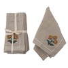 Creative Co-Op Cotton Floral Embroidery Napkins, 18" L x 18"