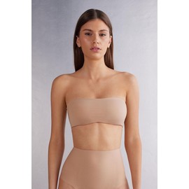 Intimissimi Woman's Ilaria Bandeau Bra in Ultralight Microfiber in Natural, Size M