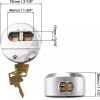 Kuahome 3 Pcs Keyed Alike Lock Hidden Shackle Lock Puck