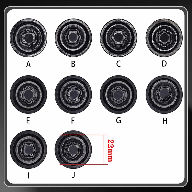 JEUCLEL E-Wheel Locking Nut Key Compatible with Toyota Models, Lexus,