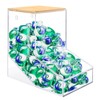 JYPS Laundry Box,Acrylic Dishwasher Pod Holder with 2 Lids,Powder Dispenser,Drying