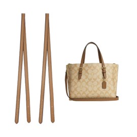 LOUKAYCCI 2 Pcs Leather Adjustable Crossbody Strap for Mollie 25 Tote Handbag Replacement Shoulder Strap (Khaki)