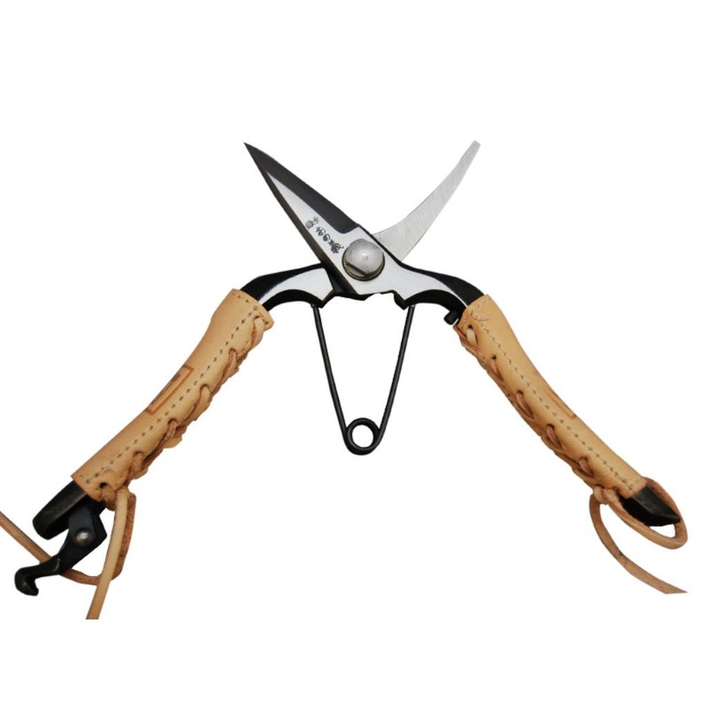 7 inches Fri stop leather-wrapped TS131 MikiKajiya village pruning shears