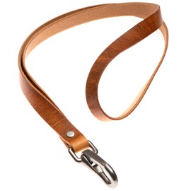 ELBERCRAFT® Pure Leather Keyring without Logo Lanyard, Lanyard Brown