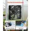 30W Solar Panel Powered Light Dual Fans with Adjustable Angle