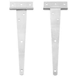 Set of 4 ZONADAH Garden Shed Door Hinge Heavy Duty T Hinge with Straps 203mm/8" Rustproof T Hinges Gate Door Barn Forged with Screws for Gates, Shed Doors, Windows