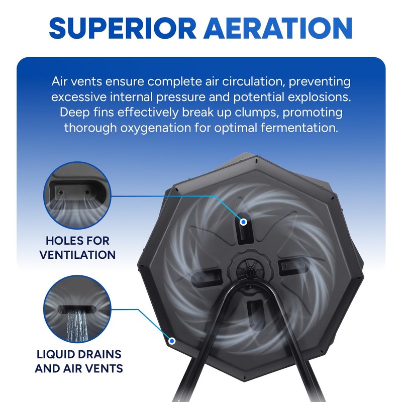 PLASTIC PRINCE 43 Gallon Garden Compost Bin Outdoor Dual Chamber