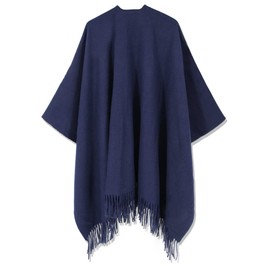 Breezy Lane Ponchos for Women Shawl Wraps with Tassel Open Front Cape Cardigan for Travel Holiday Gifts for Women