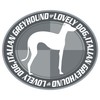 Lovely Dog Italian Greyhound Silhouette Dog Sticker Grey Back Oval