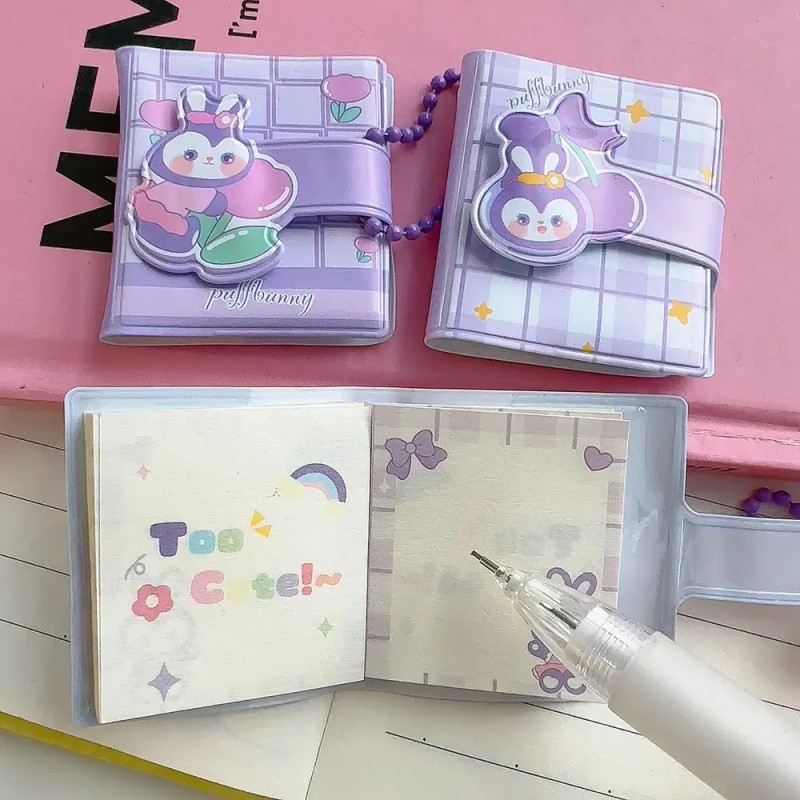D- 6 Cuadernos Con Pegatinas Mágicas Dibujos Animados Mini