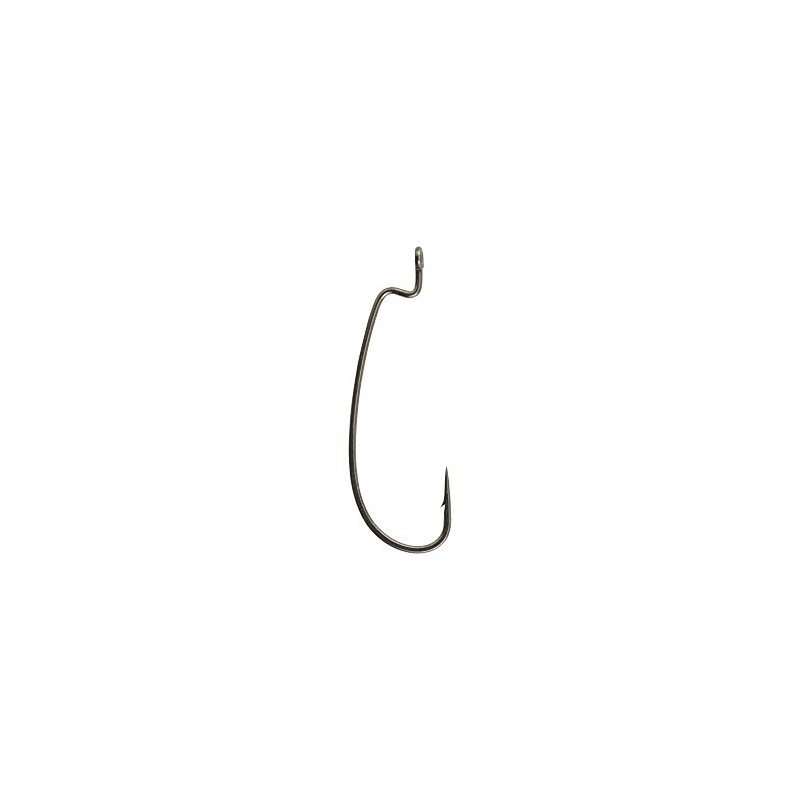 Berkley Fusion19 Hooks Offset Worm, 1/0, Smoke Satin