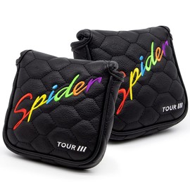 Putter Cover Golf Headcover Mallet Spider Putter Odyssey 2 Ball Tailor Made Magnet Spider Black (Spider Tour)