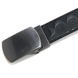 Coach CQ009 QBLVW Men's Belt, Reversible Design, Black x Dark Saddle, black/dark saddle
