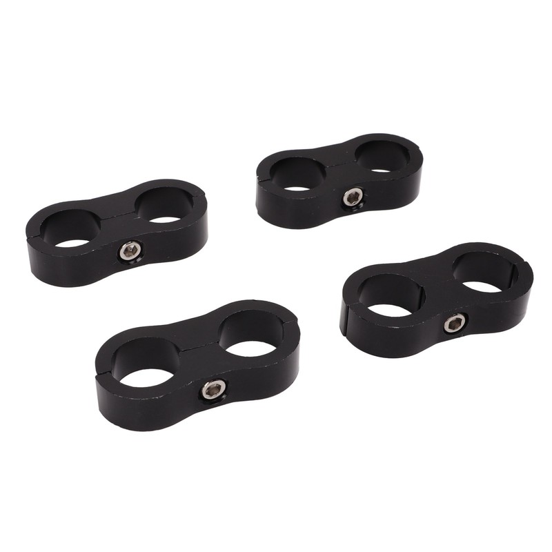 4 Pcs 8AN Hose Separator Clamp Fuel Line Mounting Clamp