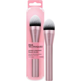 REAL TECHNIQUES, Power Pigment Blush Brush, Brochas para Maquillaje, Aplica Rubor en Polvo o Líquido, Cerdas Sintéticas