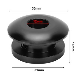 JNNJ Shift Knob Boot Adapter, Car Manual Gear Shift Knob Boot Retainer Adapter, Aluminum Alloy Auto Gear Shift Knob Boot Retainer, Car Accessory for Manual Shifter Gear Lever(Black)