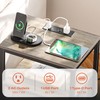 SUPERJARE Nightstand with Charging Station, Bed Side Table with Adjustable