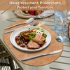 ADRIMER Placemats, Heat Resistant Oval Placemats Set of 6 Washable