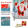 OWENIE Merry Christmas Shower Curtains for Bathroom, Winter Snowflake Funny