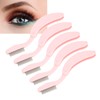 5pcs Curve Handle Lash Comb Stainless Steel Folding Eyelash Teeth