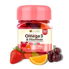 Ga Tlali Omega 3 y Vitaminas Omega Kids  90 Gomitas Con Sabor Frutal  VItaminas Infantiles  Contenido Neto 180g                                       