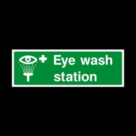 Eye Wash Station Sign 150mm x 50mm - Plastic Sign (FAID10)