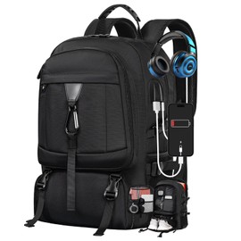 Extra Large Backpack, Travel Business Laptop Backpack with USB Charging Port & Shoe Compartment, Sport Gym Bag Fit 18 Inch Laptops for College Business Hiking Camping (Fits above 5.74 ft height)