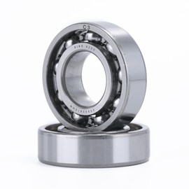XiKe 2 x 6205 C3 ball bearings, 25 x 52 x 15 mm, open, chrome steel, suitable for DIY, car, motorcycles, ATV, transmission, engine, CNC, industry, agriculture, technology, garden machines.