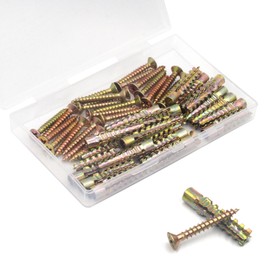 BESTYCHAO Steel Wall Anchor with Screws, 25 Sets Tree Shaped Wall Anchors Heavy Duty Zinc-Plated Drywall Anchors for Concrete Wall, Hollow-Wall and Wooden Wall(5mmx30mm)