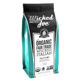 Wicked Joe Organic Coffee Wicked Italian Ground, 12 Ounce