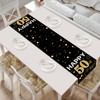 50th Birthday Table Runner, Black Gold Happy 50th Birthday Table
