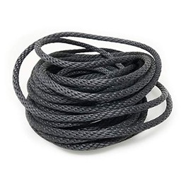 Flagpole Halyard Rope - 5/16’’ Diameter Flag Rope - Solid Braid Polypropylene Flag Pole Rope - Made in The USA - Black (50 Ft)