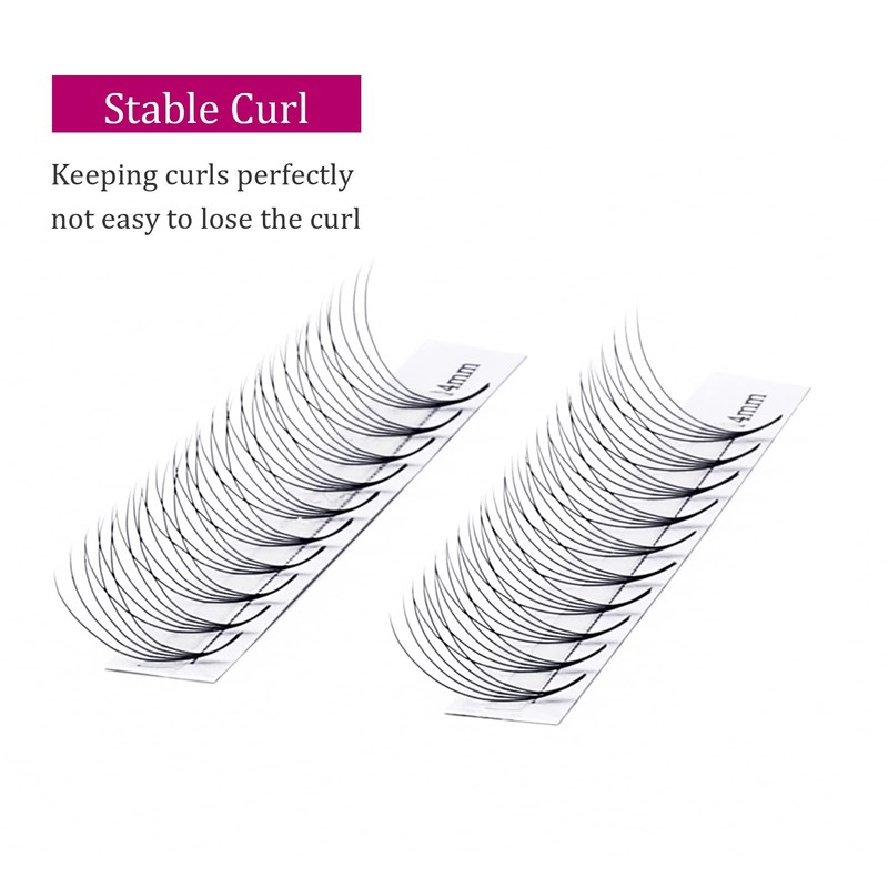 Volume Eyelashes, C Curl, 0.07 mm, 8–14 mm, 5D Lash