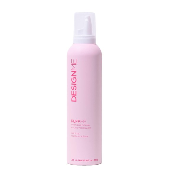 PUFF.ME Hair Volumizing Mousse | Lightweight & Flexible Hold Hair Mousse for Curls, Waves, or Straight Hair | Paraben & Sulfate-Free Hair Volumizer for Fine Hair with Vitamin B5 & E, (250 mL) DesignMe