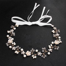 Hair Ornament, Flowers, Crystal Beads, Pearls, Ribbon, Flower Crown, Flower Ornament, Headband, Hair Accessories, Weddings, Recitals, Receptions, Graduation Ceremonies, Photographs, Children and