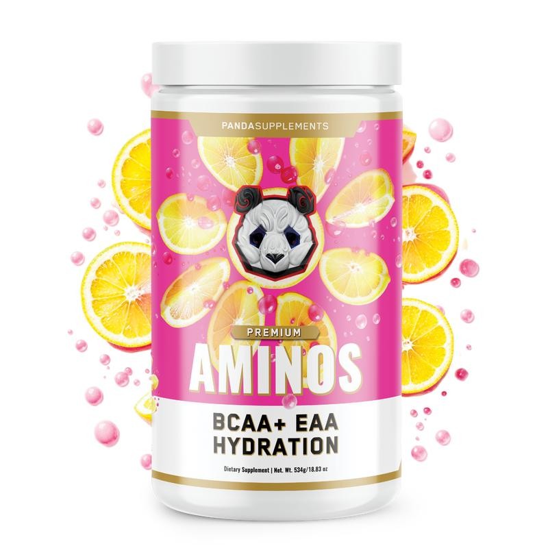 Panda Supps AMINOS - BCAA + EAA & Electrolytes:_Pink Lemonade