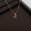 CHOORO Dainty Script Rose Gold Initial Necklace 26 Alphabet Letter