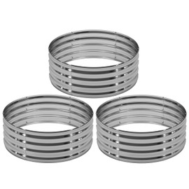 DIIYIV DIIYIV 3PCS 2x2x1FT Galvanized Raised Garden Bed Kit,Vegetable Boxes-Round Metal Flower Box,Large Planter Raised Beds Outdoor Garden for Planting,Fruit,Herb-Sliver