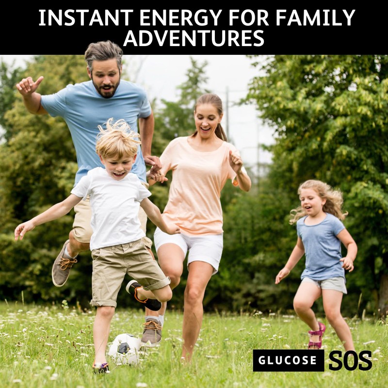 Glucose SOS Glucose Powder Packets with Natural Dextrose, Fast-Absorption That