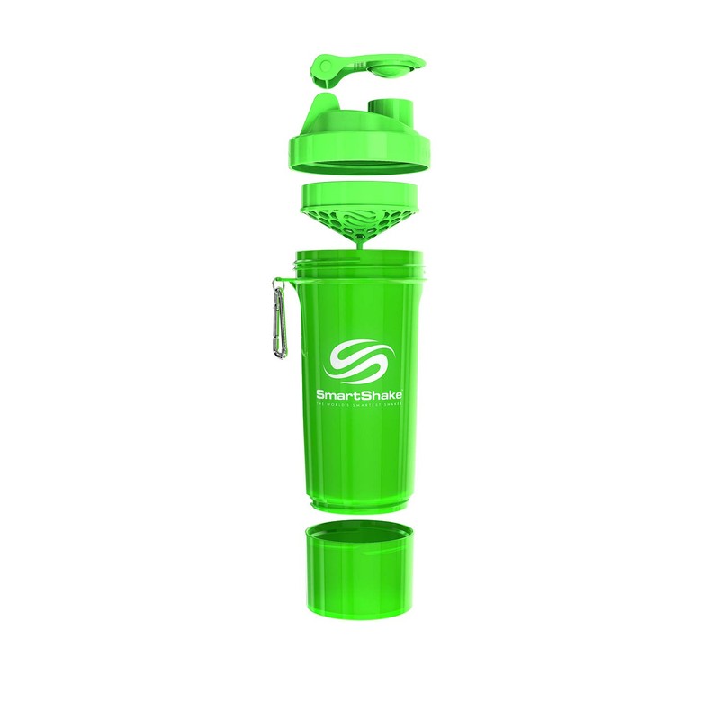 SmartShake Slim NEON GREEN 500ml Multifunctional Protein Shaker