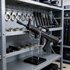 JUTSTJUKO Gun Display Stands,Acrylic Rifle Stand,Gun Stands for Rifles, Clear+Black