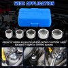 DASBET 5PCS Oil Filter Cap Wrench Socket Set 3/8" Drive
