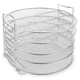 GBACHOOSE Dehydrator Rack Stainless Steel Stand Accessories Compatible with Instant Pot 8 Qt Pressure Cooker and Air Fryer Rack, Stainless Steel Cooker Rack with Five Stackable Layers