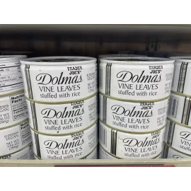 Trader Joe's 6 Cans of Trader Joe’s  DOLMAS GRAPE VINE LEAVES STUFFED WITH RICE Dolmathes