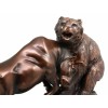 Ebros Wall Street Charging Bull Goring Bear Bronze Electroplated Figurine