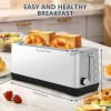 Ultra Wide Long Slot 4-Piece Red Dual Control Toaster 1.5