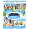 Yivsen 63in Sturdy Dog Pool with Sprinkler, 2-in-1 Non-Slip Kiddie/Kids