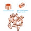PATIKIL 1/16"/ 1.5mm Wire Rope Stop Sleeve, 25 Pack Copper
